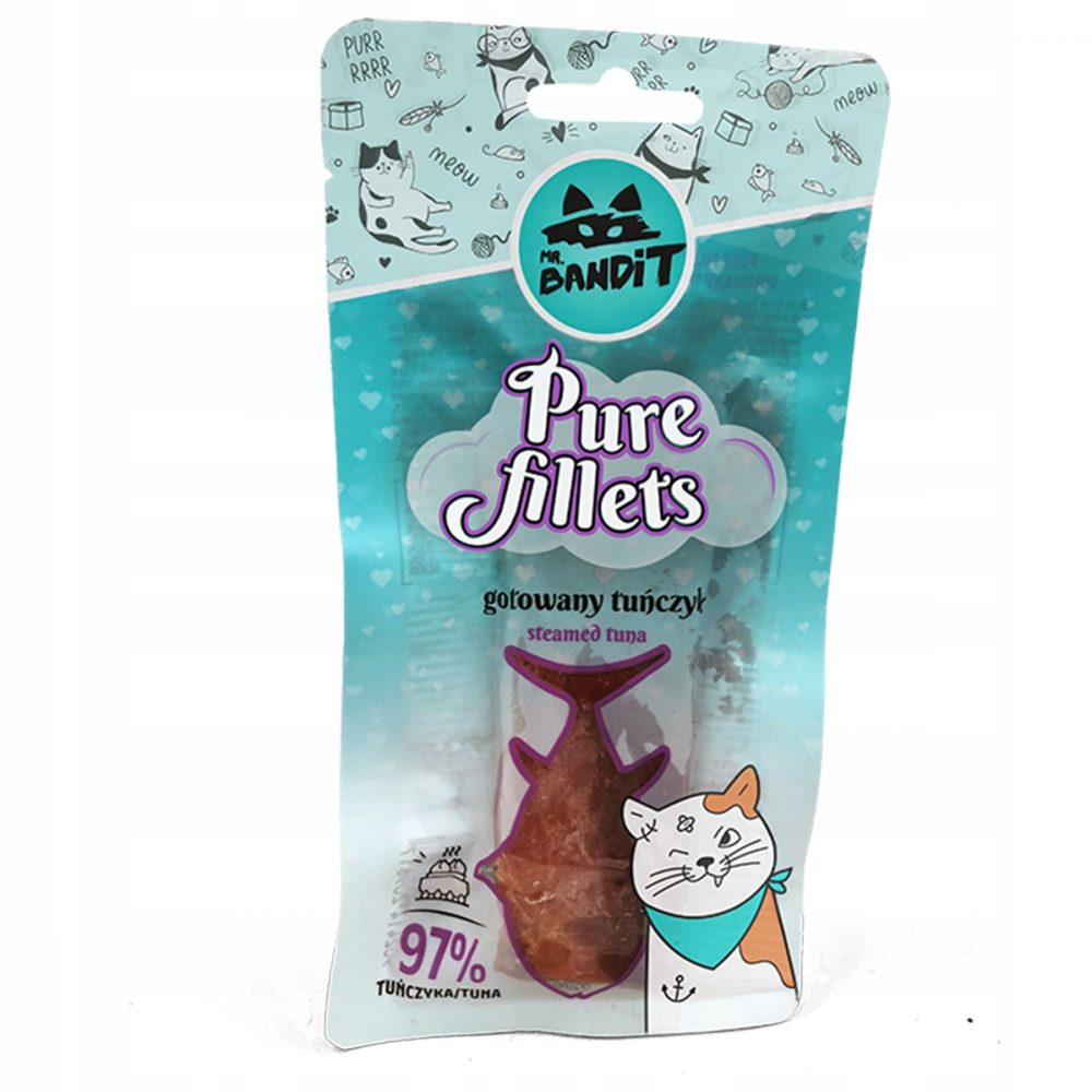 MR. BANDIT PURE FILLETS NATURALNY PRZYSMAK DLA KOTA GOTOWANY TUŃCZYK 30g