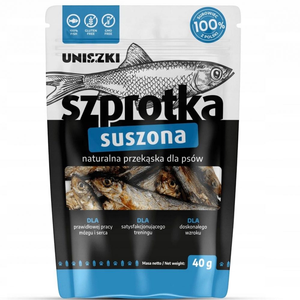 UNISZKI- POLSKI PRODUCENT-Szproty Suszone 40 g