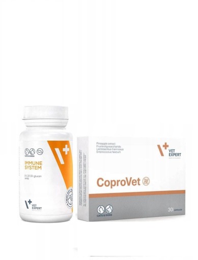 Vet Expert Immune System+Coprovet=witaminy +przeciw zjadaniu odchodów