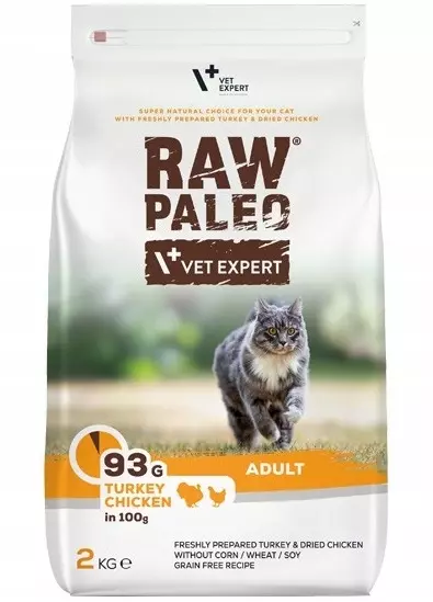Raw-Paleo-sucha-karma-dla-kota-doroslego-Adult-Cat-Turkey-Chicken-2kg