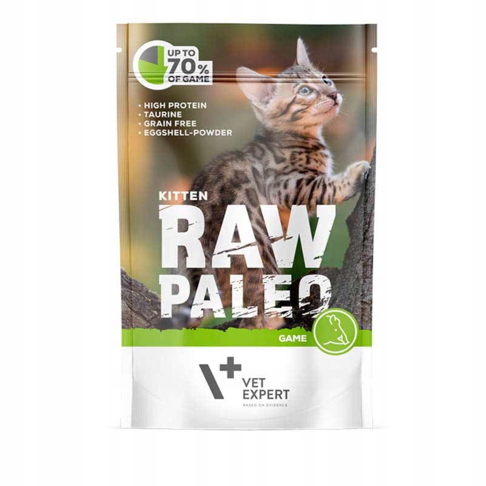 RAW PALEO KITTEN mokra karma GAME - Dziczyzna - 100g