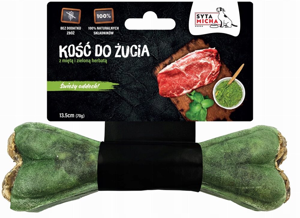 Syta Micha Kość do żucia na świeży oddech - wołowina-13,5 cm