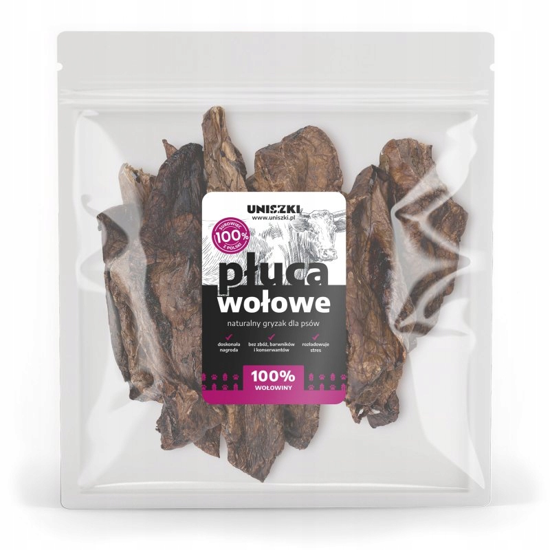 Uniszki -0,5kg- płuca wołowe suszone