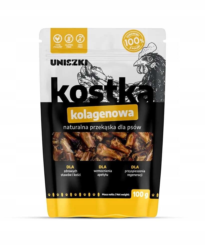 Uniszki Kostka kolagenowa 100g - przysmak dla psa