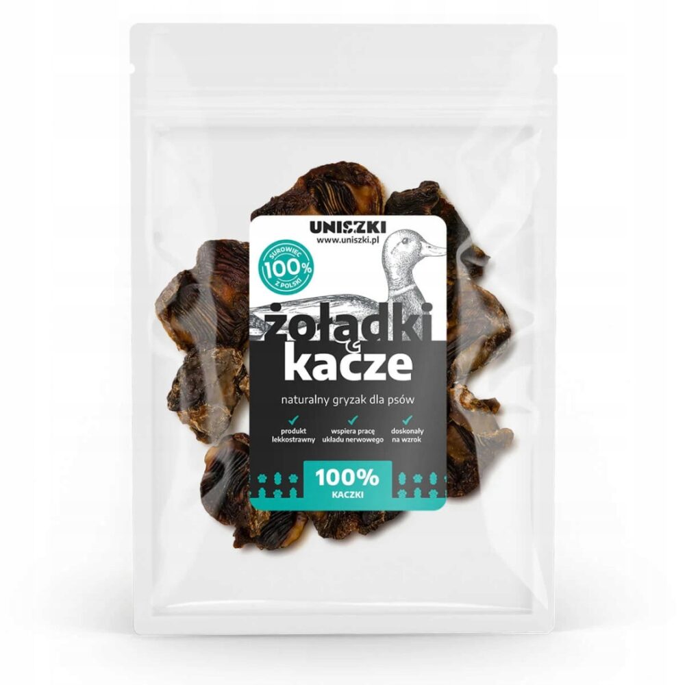 Uniszki - Żołądki suszone z kaczki 150g- naturalny przysmak