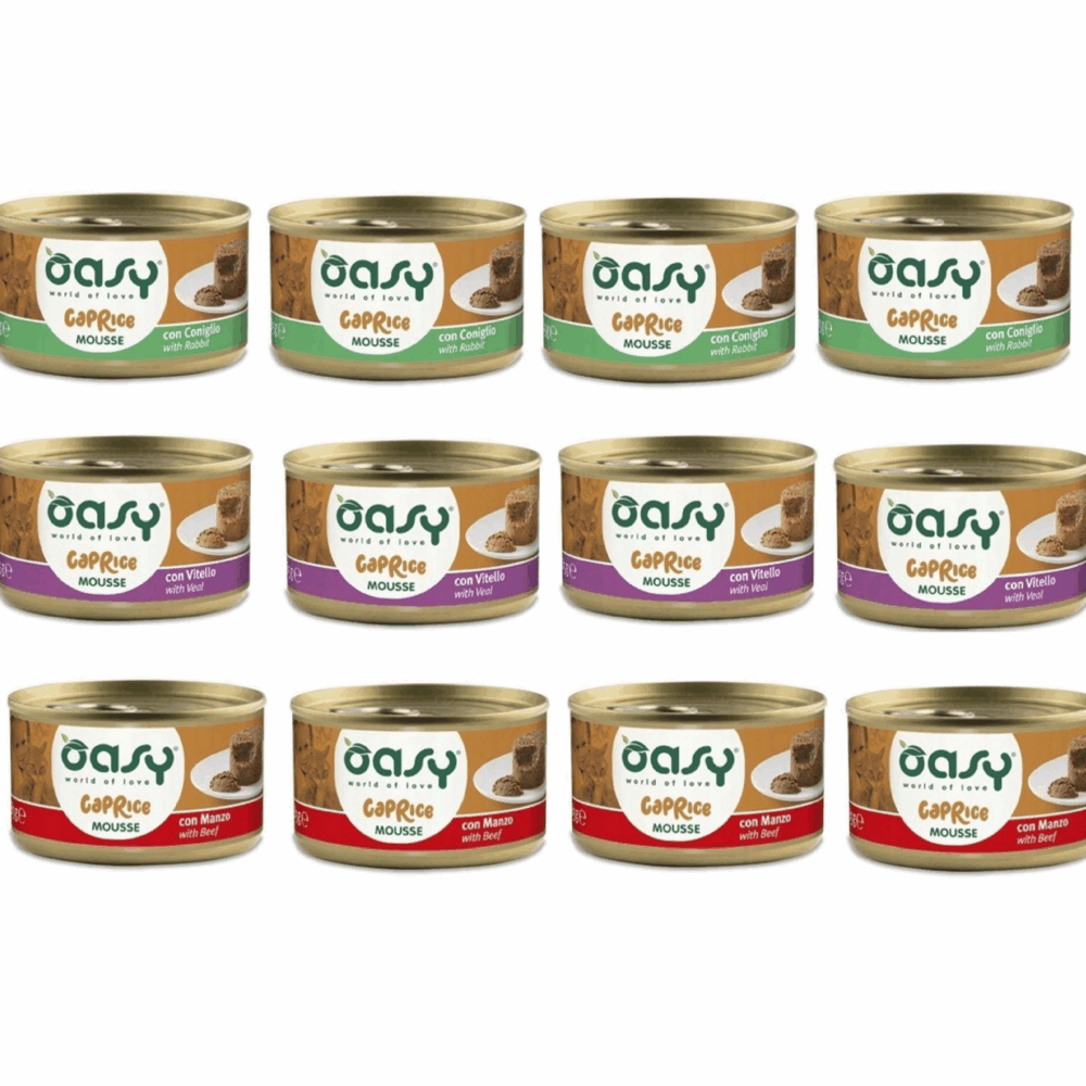 Oasy CAPRICE karma mokra cielęcina +królik+wołowina 12 szt x 85g