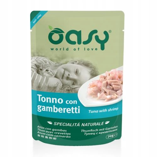 Oasy Adult saszetka Tuńczyk z krewetkami 70g