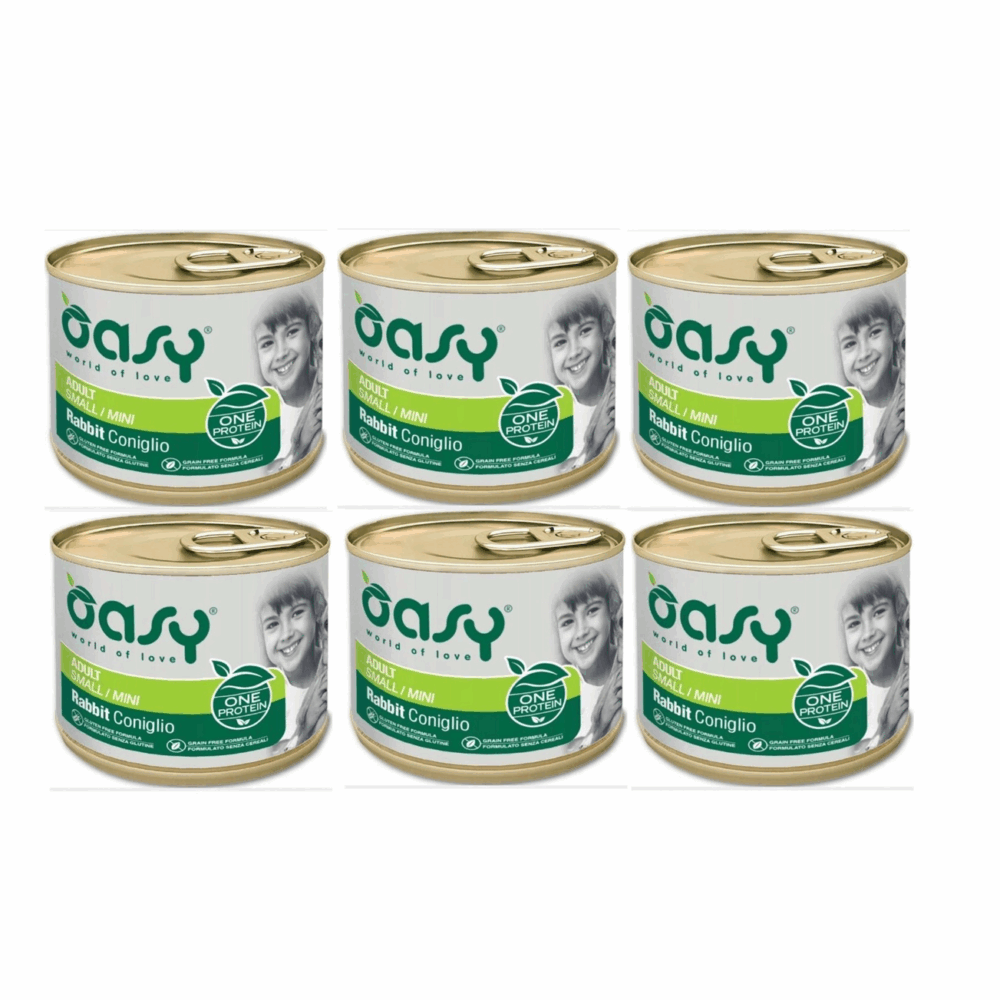 Oasy One Protein Adult Mini Królik Mokra karma DLA PSA 6 x 200G