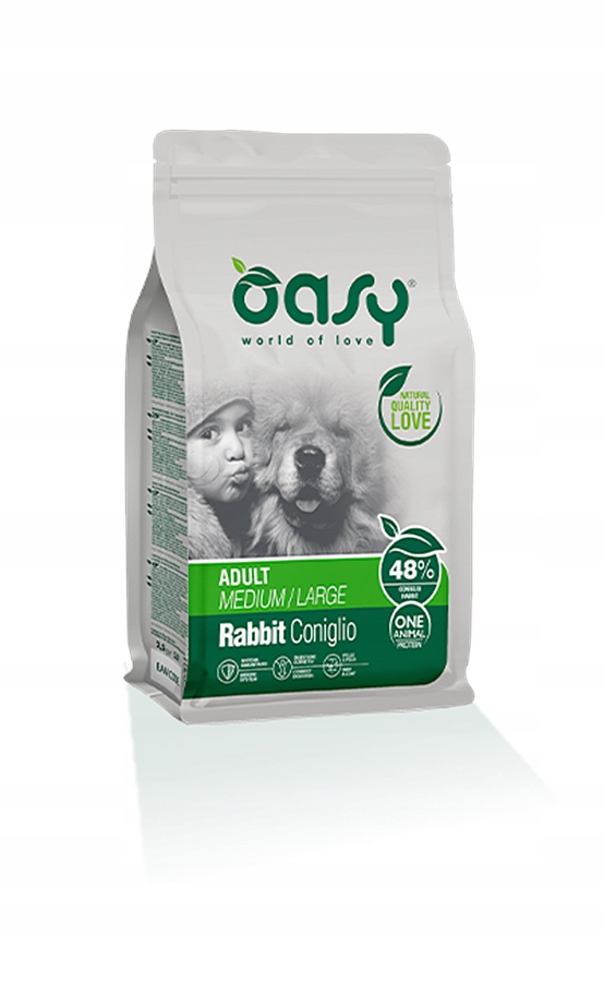 Oasy ONE ANIMAL PROTEIN ADULT M/L królik Karma Monoproteinowa- 12kg