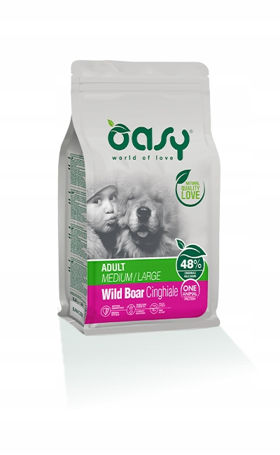 OASY One Animal Protein ADULT M/L DZIK 12KG