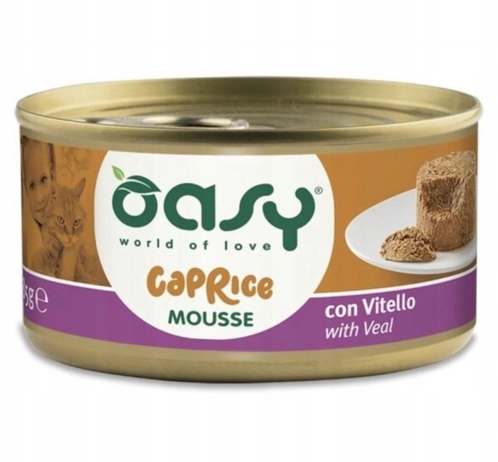OASY CAPRICE MOUSSE -karma mokra DLA KOTA- cielęcina - puszka 85 g