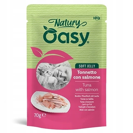 OASY KOT NATURY - TUŃCZYK Z ŁOSOSIEM 70G