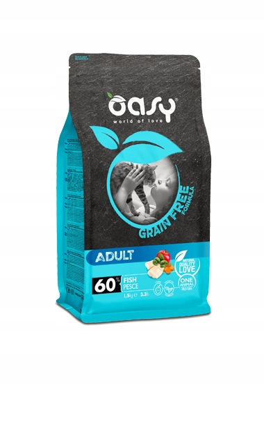 Oasy Dry Cat Grain Free Adult sucha karma dla kota- ryba- 300g