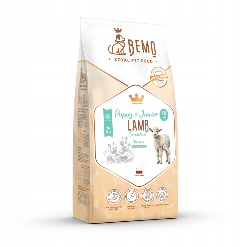 BEMO karma sucha jagnięcina PUPPY JUNIOR sensitive LAMB Medium/large- 10 kg
