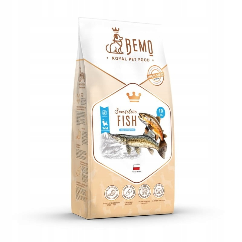 BEMO SENSITIVE FISH monobiałkowa karma z rybą, Small/Medium - 10 kg