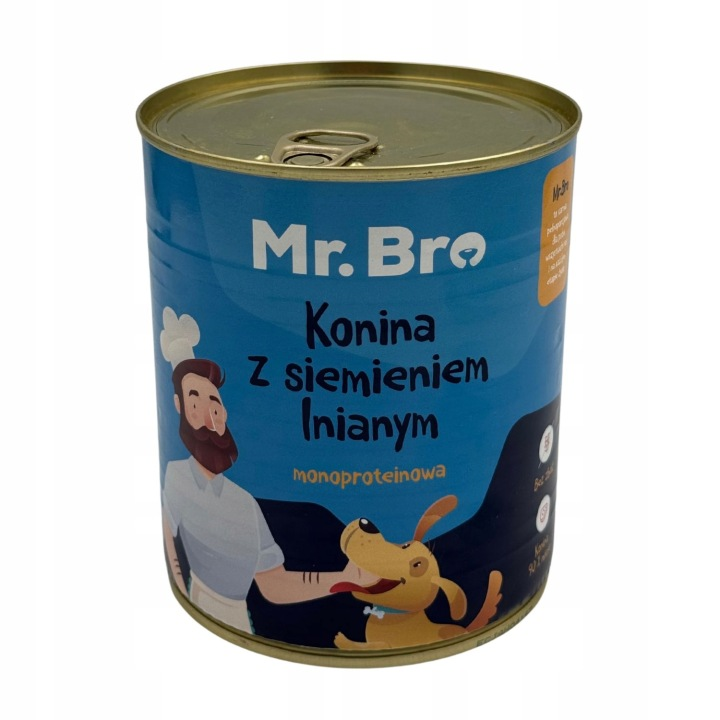 Mr. Bro monoproteinowa karma - konina z siemieniem lnianym 800g