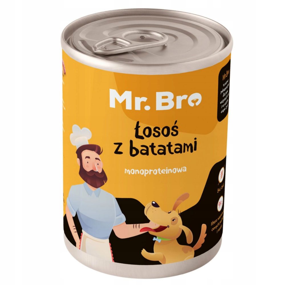 Mr. Bro łosoś z batatami monoproteinowa karma mokra dla psa,bez zbóż-400g
