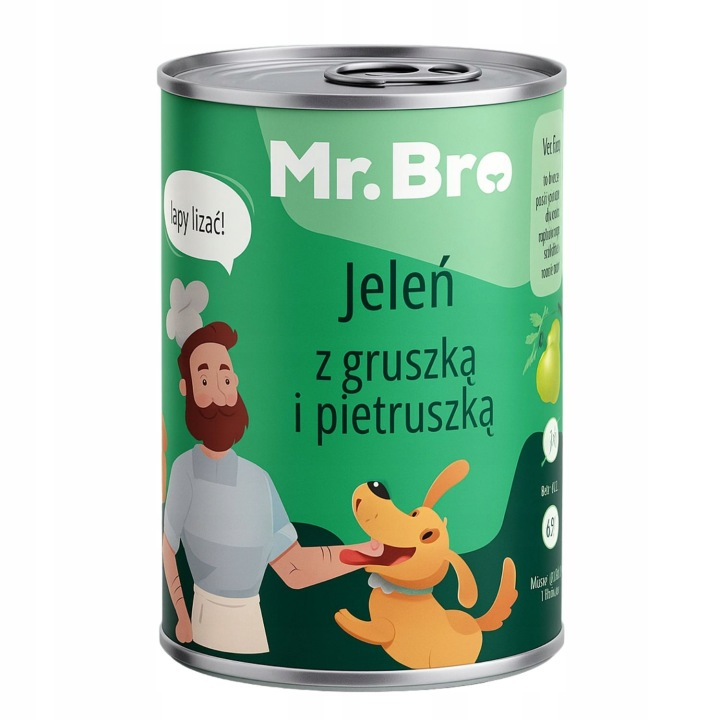 Mr. Bro Karma mokra dla psa - jeleń z gruszką i pietruszką -400g