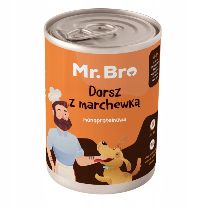 Mr. Bro Dorsz z Marchewką Monoproteinowa karma mokra dla psa 400g