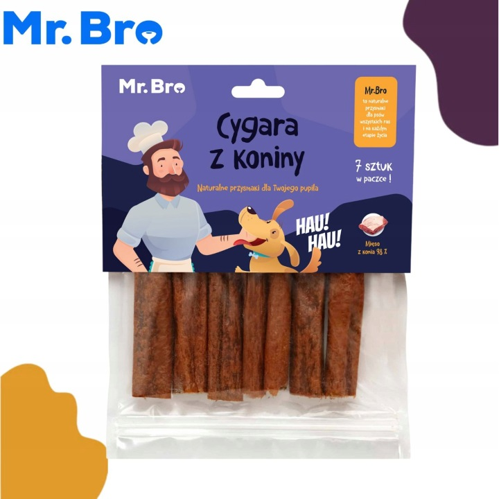Mr.Bro - naturalny przysmak - Cygara z Koniny - 98% Mięsa